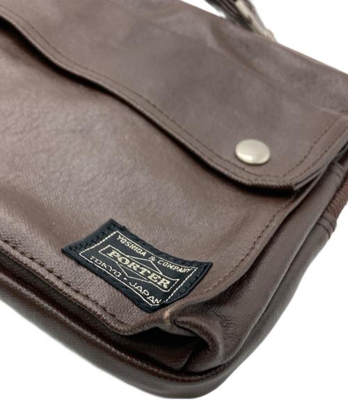 PORTER（ポーター）PORTER (ポーター) フリースタイルショルダーバッグ ブラウンの古着・服飾アイテム