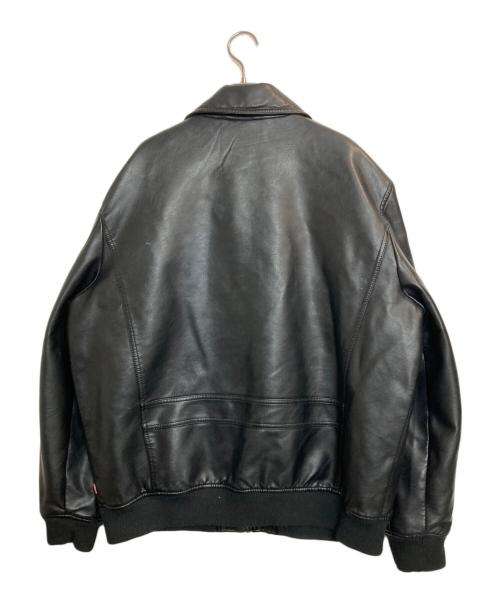 LEVI'S（リーバイス）LEVI'S (リーバイス) MA-1スタイルエコレザージャケット ブラック サイズ:XLの古着・服飾アイテム