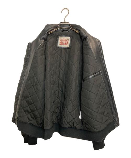 LEVI'S（リーバイス）LEVI'S (リーバイス) MA-1スタイルエコレザージャケット ブラック サイズ:XLの古着・服飾アイテム