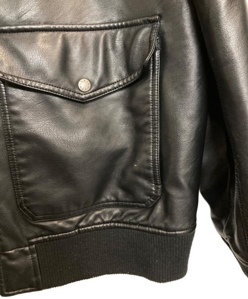 LEVI'S（リーバイス）LEVI'S (リーバイス) MA-1スタイルエコレザージャケット ブラック サイズ:XLの古着・服飾アイテム
