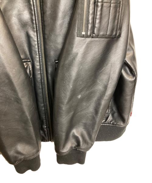 LEVI'S（リーバイス）LEVI'S (リーバイス) MA-1スタイルエコレザージャケット ブラック サイズ:XLの古着・服飾アイテム