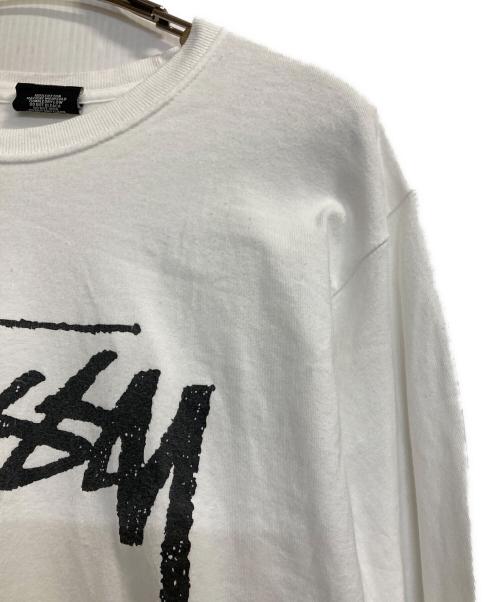 stussy（ステューシー）stussy (ステューシー) ロゴカットソー ホワイト サイズ:Ｍの古着・服飾アイテム