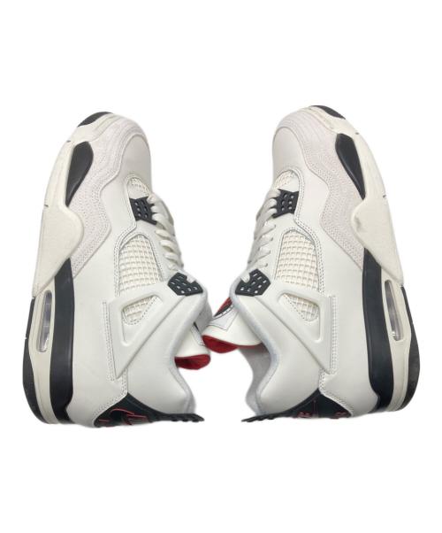 NIKE（ナイキ）NIKE (ナイキ) AIR JORDAN 4 RETRO OG FC SAIL/BLACK-UNIVERSITY RED ブラック×ホワイト サイズ:US12の古着・服飾アイテム