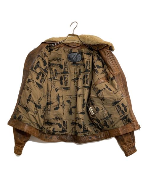---（---）--- (---) フライトジャケット ブラウン サイズ:Mの古着・服飾アイテム