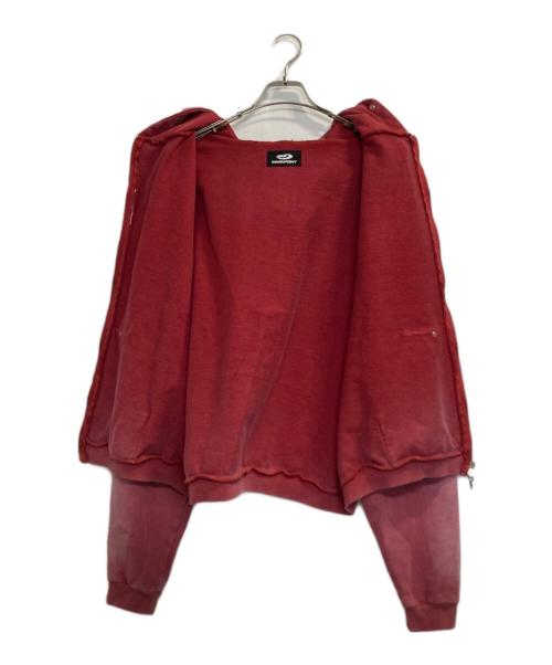 MARK POINT（マークポイント）MARK POINT (マークポイント) GSTONE W ZIP HOODIE レッド サイズ:Ｌの古着・服飾アイテム