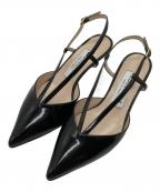 NEBULONIEネブローニ）の古着「ポインテッドトゥスリングバックシューズ」｜ブラック