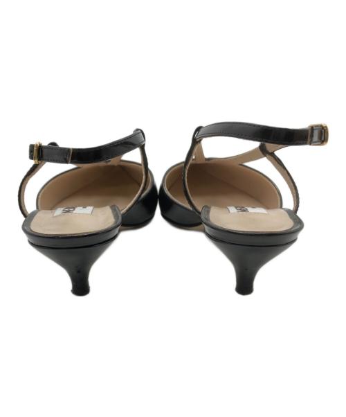 NEBULONIE（ネブローニ）NEBULONIE (ネブローニ) ポインテッドトゥスリングバックシューズ ブラック サイズ:351/2の古着・服飾アイテム