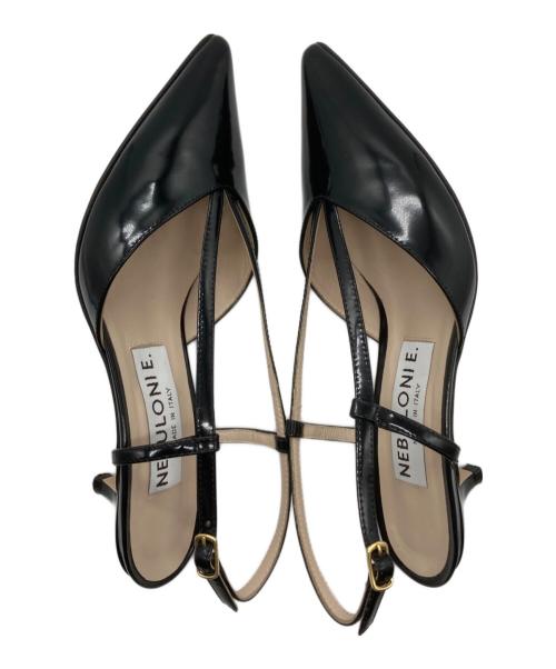 NEBULONIE（ネブローニ）NEBULONIE (ネブローニ) ポインテッドトゥスリングバックシューズ ブラック サイズ:351/2の古着・服飾アイテム