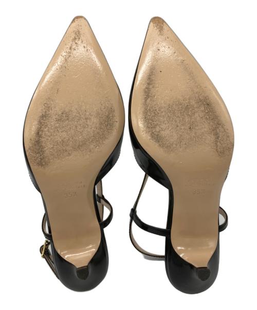 NEBULONIE（ネブローニ）NEBULONIE (ネブローニ) ポインテッドトゥスリングバックシューズ ブラック サイズ:351/2の古着・服飾アイテム