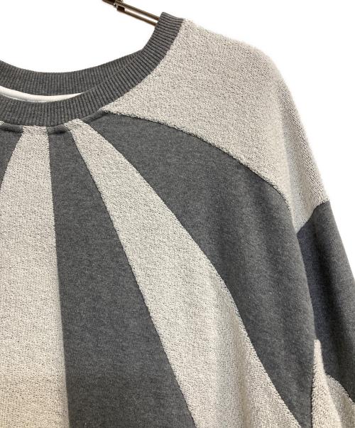 MM6 Maison Margiela（エムエムシックスメゾンマルジェラ）MM6 Maison Margiela (エムエムシックスメゾンマルジェラ) パイル切替デザインオーバーサイズスウェット グレー サイズ:Ｓの古着・服飾アイテム