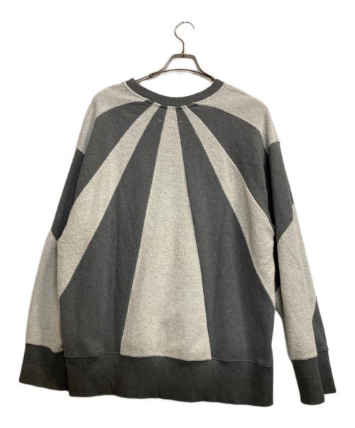 MM6 Maison Margiela（エムエムシックスメゾンマルジェラ）MM6 Maison Margiela (エムエムシックスメゾンマルジェラ) パイル切替デザインオーバーサイズスウェット グレー サイズ:Ｓの古着・服飾アイテム