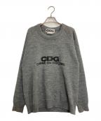CDG COMME DES GARCON×Charles Kirkコムデギャルソン×チャールズ カーク）の古着「ロゴラグランニット」｜グレー