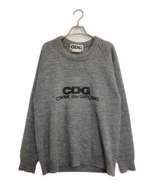 CDG COMME DES GARCON×Charles Kirk（コムデギャルソン×チャールズ カーク）の古着「ロゴラグランニット」｜グレー