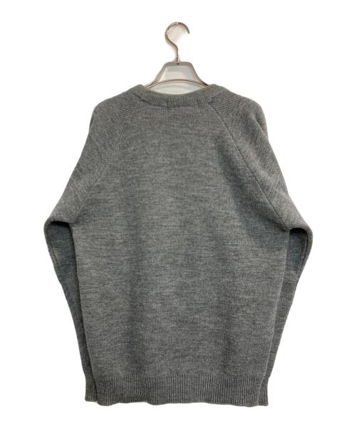 CDG COMME DES GARCON（コムデギャルソン）CDG COMME DES GARCON (コムデギャルソン) Charles kirk (チャールズ カーク) ロゴラグランニット グレー サイズ:Lの古着・服飾アイテム