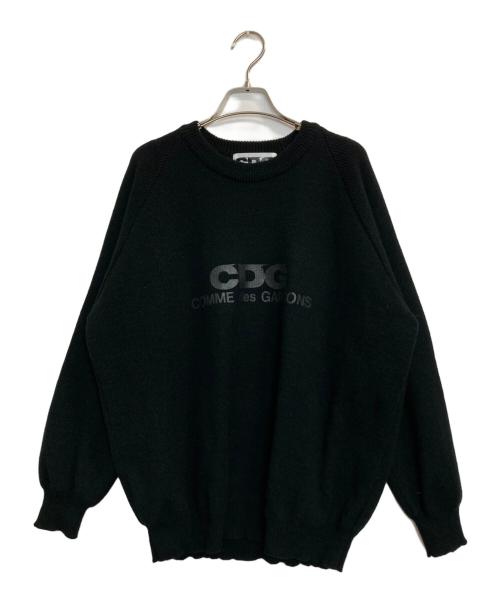 CDG COMME des GARCONS（シーディージー コムデギャルソン）CDG　COMME DES GARCONS (シーディージー コムデギャルソン) Lochaven Of Scotland (ロックエーベン オブ スコットランド) ロゴラグランニット ブラック サイズ:XXLの古着・服飾アイテム