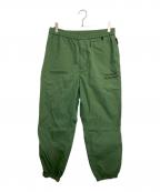 ENNOYエンノイ）の古着「23SS Nylon Pant / ロゴ刺繍ナイロンパンツ」｜グリーン