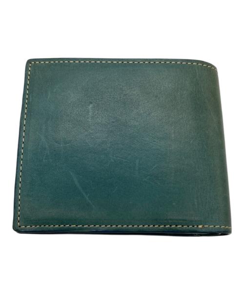 Vivienne Westwood（ヴィヴィアンウエストウッド）Vivienne Westwood (ヴィヴィアンウエストウッド) エンボス3Dオーブレザーコンパクトウォレット / 2つ折り財布 グリーンの古着・服飾アイテム