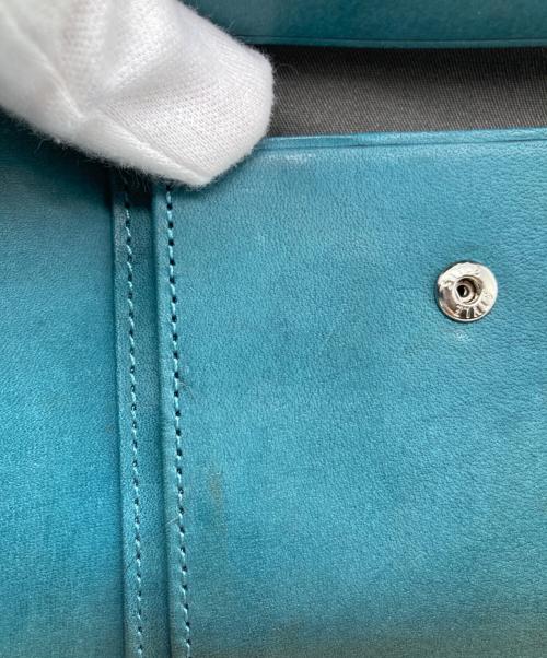 Vivienne Westwood（ヴィヴィアンウエストウッド）Vivienne Westwood (ヴィヴィアンウエストウッド) エンボス3Dオーブレザーコンパクトウォレット / 2つ折り財布 グリーンの古着・服飾アイテム