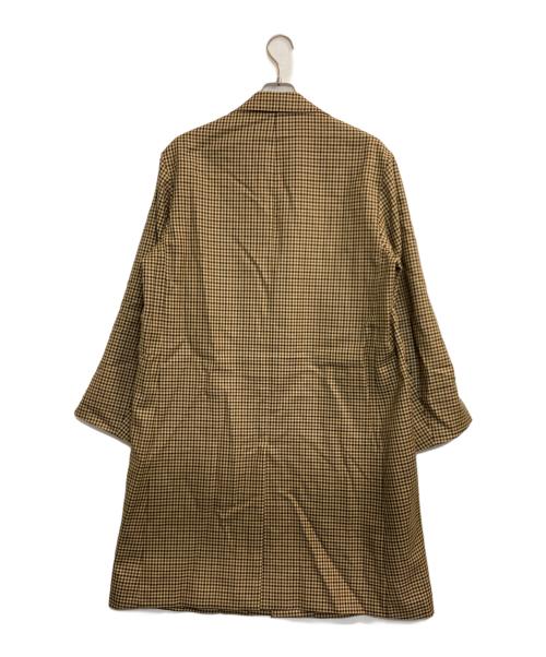 Wild Life Tailor（ワイルドライフテイラー）Wild Life Tailor (ワイルドライフテイラー) ガンクラブチェックチェスターコート ブラック×アイボリー サイズ:Ｍの古着・服飾アイテム
