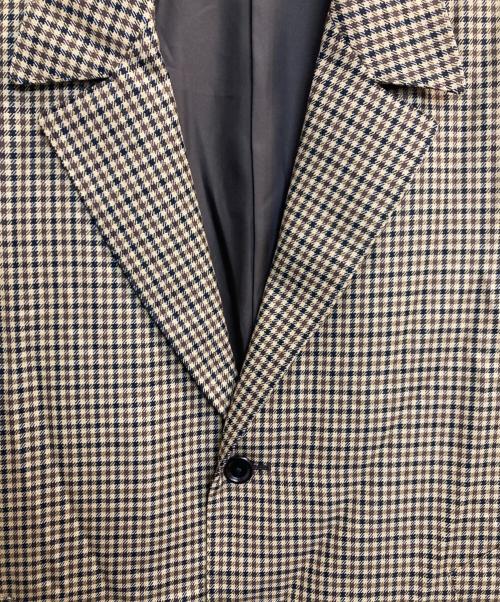 Wild Life Tailor（ワイルドライフテイラー）Wild Life Tailor (ワイルドライフテイラー) ガンクラブチェックチェスターコート ブラック×アイボリー サイズ:Ｍの古着・服飾アイテム