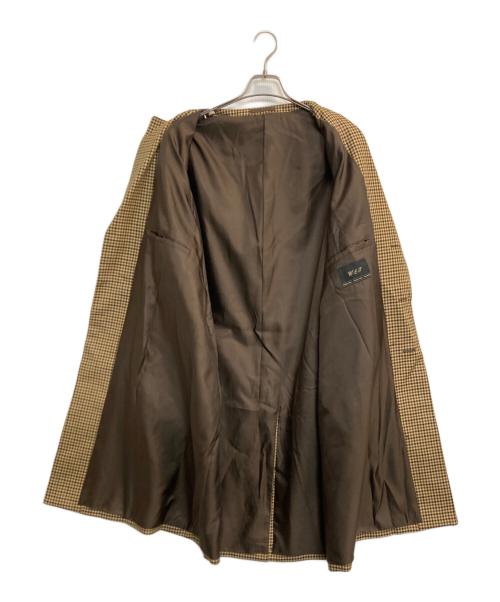 Wild Life Tailor（ワイルドライフテイラー）Wild Life Tailor (ワイルドライフテイラー) ガンクラブチェックチェスターコート ブラック×アイボリー サイズ:Ｍの古着・服飾アイテム