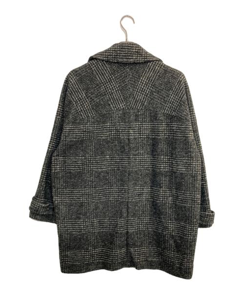 Spick and Span（スピック＆スパン）Spick and Span (スピック＆スパン) Wスライバーチェックハーフコート ブラック×グレー サイズ:38の古着・服飾アイテム