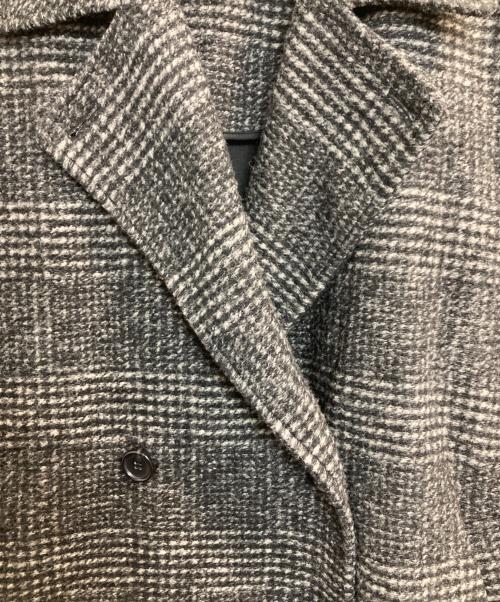 Spick and Span（スピック＆スパン）Spick and Span (スピック＆スパン) Wスライバーチェックハーフコート ブラック×グレー サイズ:38の古着・服飾アイテム