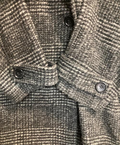 Spick and Span（スピック＆スパン）Spick and Span (スピック＆スパン) Wスライバーチェックハーフコート ブラック×グレー サイズ:38の古着・服飾アイテム