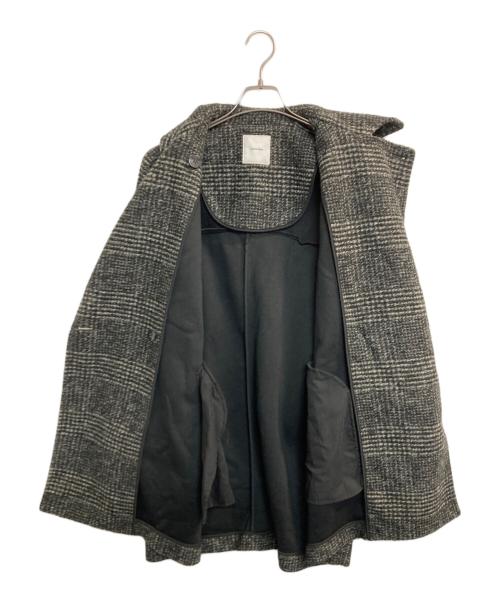 Spick and Span（スピック＆スパン）Spick and Span (スピック＆スパン) Wスライバーチェックハーフコート ブラック×グレー サイズ:38の古着・服飾アイテム