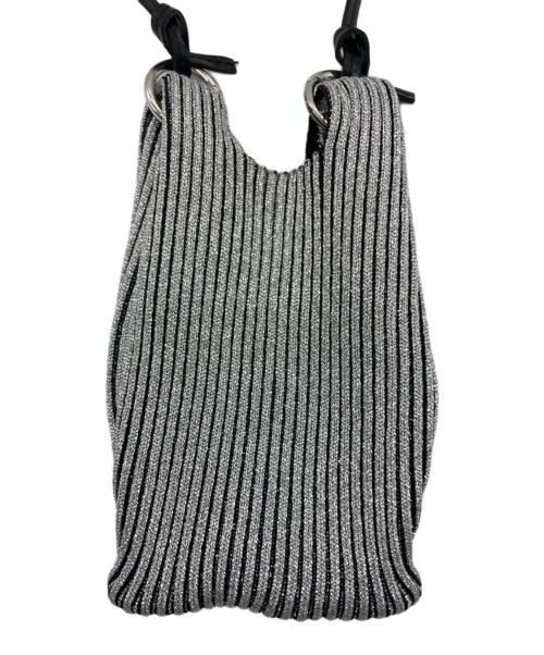 LASTFRAME（ラストフレーム）LASTFRAME (ラストフレーム) KYOTO METALLIC MARKET BAG MICRO シルバー×ブラックの古着・服飾アイテム