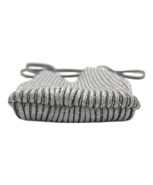 LASTFRAME（ラストフレーム）LASTFRAME (ラストフレーム) KYOTO METALLIC MARKET BAG MICRO シルバー×ブラックの古着・服飾アイテム