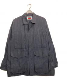 MAISON SPECIAL（メゾンスペシャル）の古着「ストライプシャツジャケット」｜ネイビー