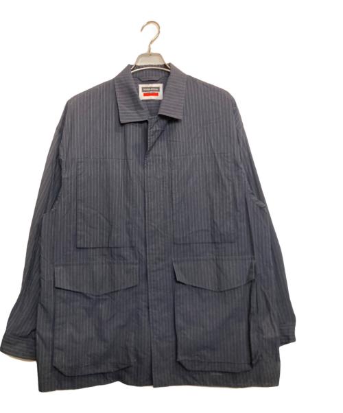 MAISON SPECIAL（メゾンスペシャル）MAISON SPECIAL (メゾンスペシャル) ストライプシャツジャケット ネイビー サイズ:1の古着・服飾アイテム