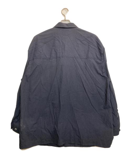 MAISON SPECIAL（メゾンスペシャル）MAISON SPECIAL (メゾンスペシャル) ストライプシャツジャケット ネイビー サイズ:1の古着・服飾アイテム
