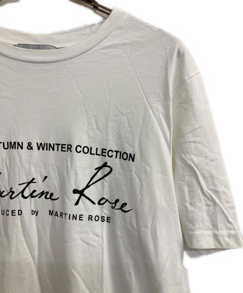 MARTINE ROSE（マーティン・ローズ）MARTINE ROSE (マーティン・ローズ) ロゴTシャツ ホワイト サイズ:Ｌの古着・服飾アイテム