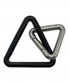 BOTTEGA VENETAボッテガベネタ）の古着「トライアングルキーリング」｜ブラック×シルバー