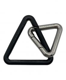 BOTTEGA VENETA（ボッテガベネタ）の古着「トライアングルキーリング」｜ブラック×シルバー