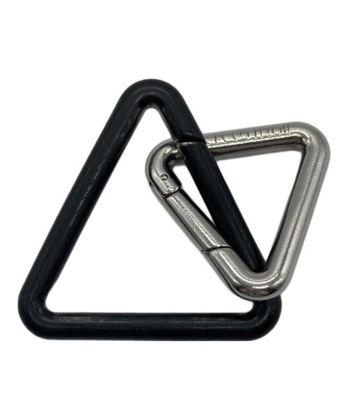 BOTTEGA VENETA（ボッテガベネタ）BOTTEGA VENETA (ボッテガベネタ) トライアングルキーリング ブラック×シルバーの古着・服飾アイテム