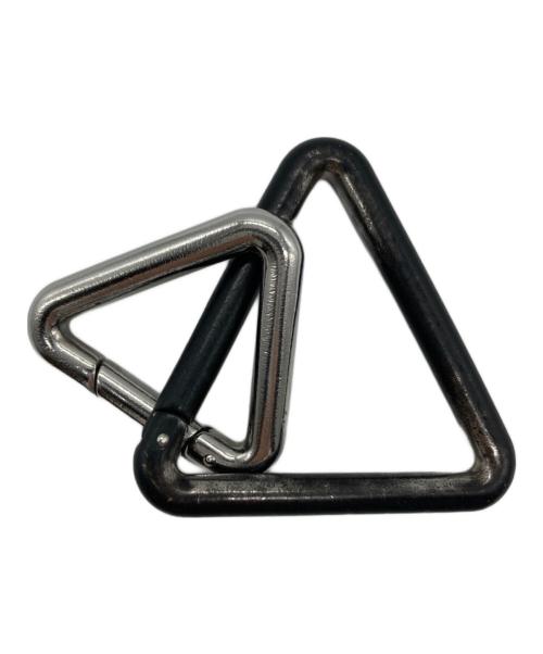 BOTTEGA VENETA（ボッテガベネタ）BOTTEGA VENETA (ボッテガベネタ) トライアングルキーリング ブラック×シルバーの古着・服飾アイテム