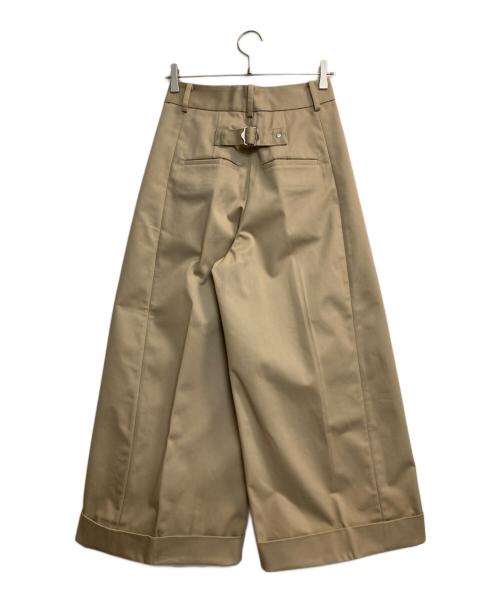 Rumche（ラムシェ）Rumche (ラムシェ) タックワイドパンツ ベージュ サイズ:Ｍの古着・服飾アイテム