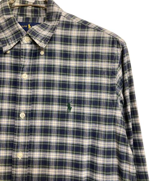 RALPH LAUREN（ラルフローレン）RALPH LAUREN (ラルフローレン) チェックシャツ ネイビー×ホワイト サイズ:Ｍの古着・服飾アイテム
