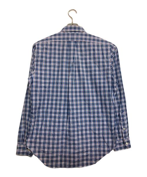RALPH LAUREN（ラルフローレン）RALPH LAUREN (ラルフローレン) ボタンダウン長袖チェックシャツ ネイビー×ホワイト サイズ:Mの古着・服飾アイテム
