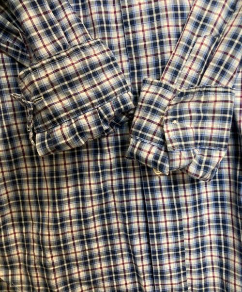 RALPH LAUREN（ラルフローレン）RALPH LAUREN (ラルフローレン) ボタンダウン長袖チェックシャツ ネイビー×ホワイト サイズ:Mの古着・服飾アイテム