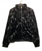 KEBOZケボズ）の古着「FAUX FUR TRACK JACKET / フェイクファートラッカージャケット」｜ブラック