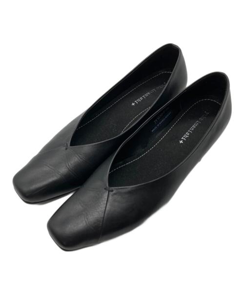 yuko imanishi（ユウコイマニシ）yuko imanishi (ユウコイマニシ) Vカットスクエアトゥウッドソールパンプス ブラック サイズ:36の古着・服飾アイテム