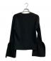 SALON adam et rope' (サロンアダムエロペ) フレアースリーブリブVネックカーディガン ブラック サイズ:F：6000円