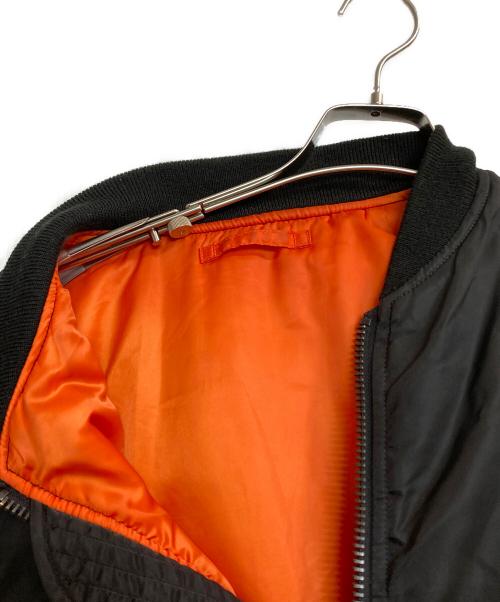 AVIREX（アヴィレックス）AVIREX (アヴィレックス) COMMERCIAL LOGO MA-1フライトジャケット ブラック×オレンジ サイズ:ＸＬの古着・服飾アイテム
