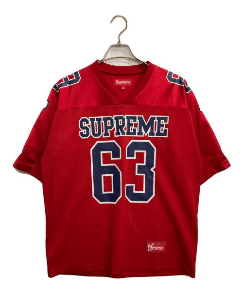 SUPREME（シュプリーム）Supreme (シュプリーム) 25FW Bones Football Jersey レッド×ネイビー サイズ:Sの古着・服飾アイテム