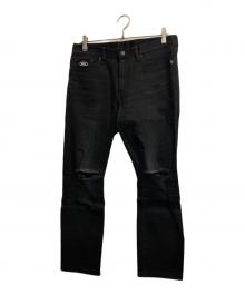 Hysteric Glamour（ヒステリックグラマー）の古着「ダメージデニムパンツ」｜ブラック