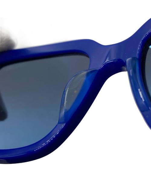 CHANEL（シャネル）CHANEL (シャネル) サイドロゴウェリントンサングラス ブルー×ブラック サイズ:54□19の古着・服飾アイテム